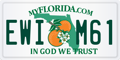 FL license plate EWIM61