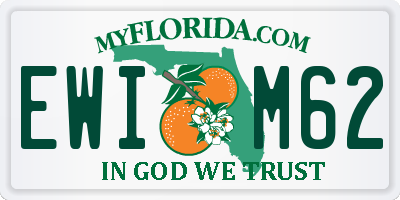FL license plate EWIM62