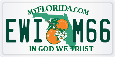 FL license plate EWIM66