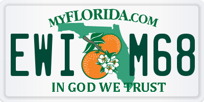 FL license plate EWIM68