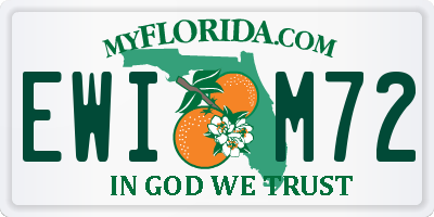 FL license plate EWIM72