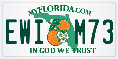 FL license plate EWIM73