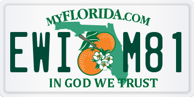 FL license plate EWIM81