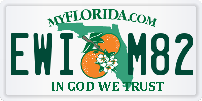 FL license plate EWIM82