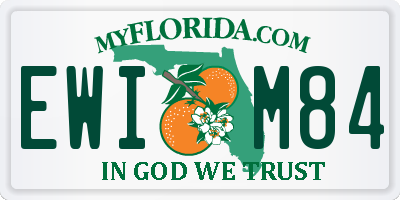 FL license plate EWIM84