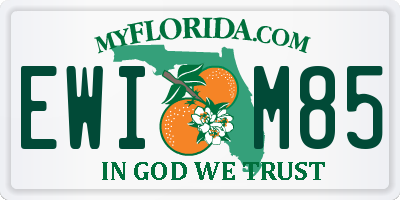 FL license plate EWIM85