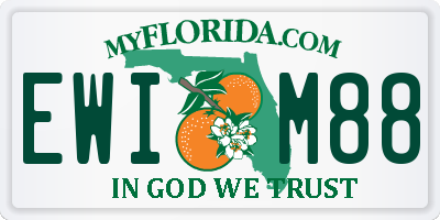FL license plate EWIM88