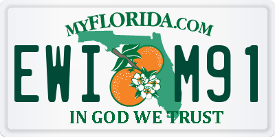 FL license plate EWIM91