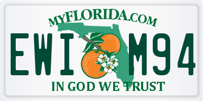 FL license plate EWIM94