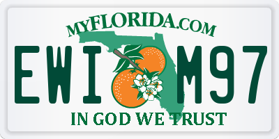 FL license plate EWIM97