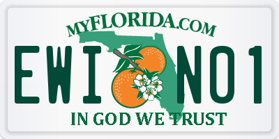 FL license plate EWIN01
