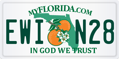 FL license plate EWIN28