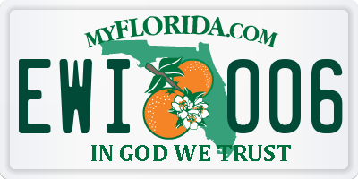 FL license plate EWIO06