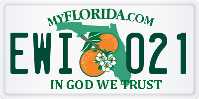 FL license plate EWIO21