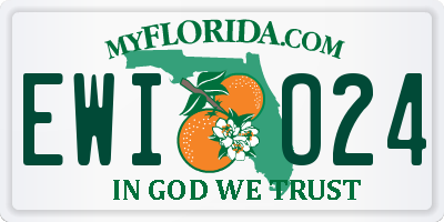 FL license plate EWIO24
