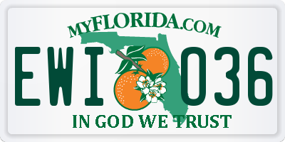 FL license plate EWIO36