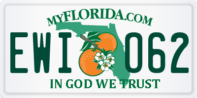 FL license plate EWIO62