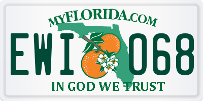 FL license plate EWIO68