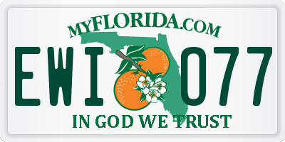 FL license plate EWIO77