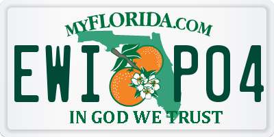 FL license plate EWIP04