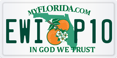 FL license plate EWIP10