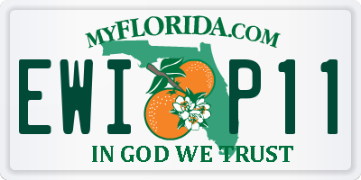FL license plate EWIP11
