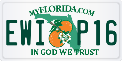 FL license plate EWIP16