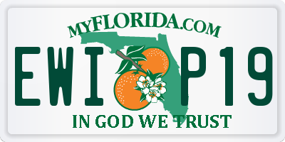 FL license plate EWIP19