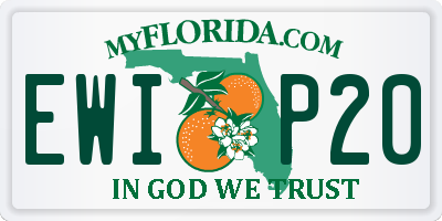 FL license plate EWIP20