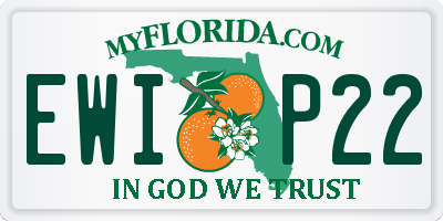 FL license plate EWIP22