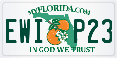 FL license plate EWIP23