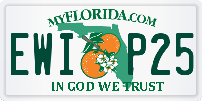 FL license plate EWIP25