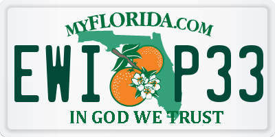 FL license plate EWIP33