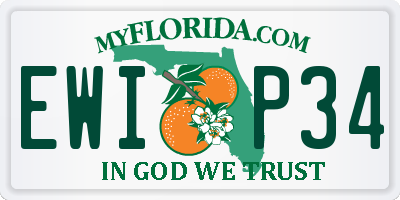 FL license plate EWIP34