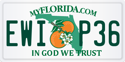 FL license plate EWIP36
