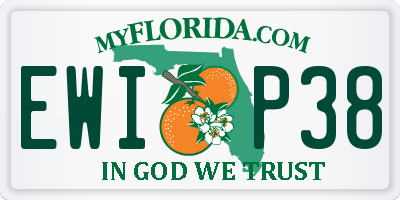 FL license plate EWIP38
