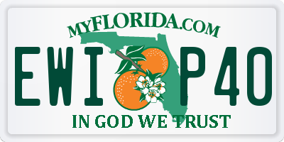 FL license plate EWIP40