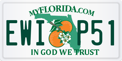 FL license plate EWIP51