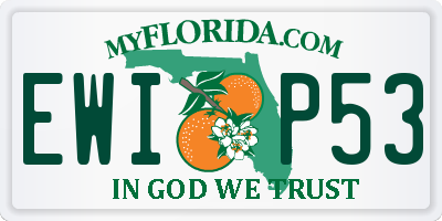 FL license plate EWIP53