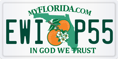 FL license plate EWIP55