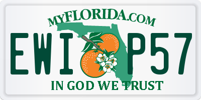 FL license plate EWIP57
