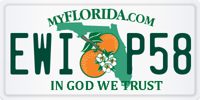 FL license plate EWIP58