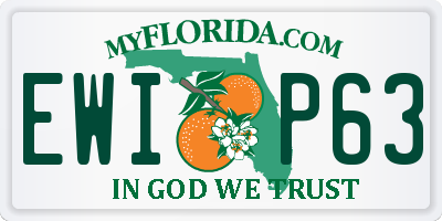 FL license plate EWIP63