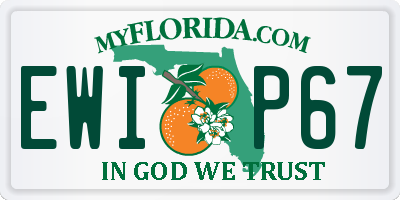 FL license plate EWIP67