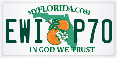 FL license plate EWIP70
