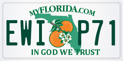 FL license plate EWIP71