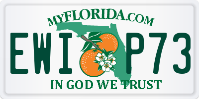 FL license plate EWIP73
