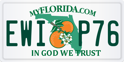 FL license plate EWIP76
