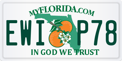 FL license plate EWIP78