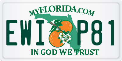 FL license plate EWIP81